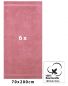 Preview: Betz 6 SaunaTowels PREMIUM 100% coton size 70x200 cm colour old rose