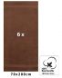 Preview: Betz 6 asciugamani da sauna teli da sauna PREMIUM misure 70x200 cm 100% cotone colore marrone