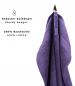 Preview: Betz lot de 6 serviettes à sauna Premium 100% coton taille 70 x 200 cm couleur violet