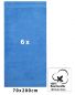 Preview: Betz 6 asciugamani da sauna teli da sauna PREMIUM misure 70x200 cm 100% cotone colore azzuro