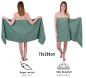 Preview: Betz Lot de 6 serviettes à sauna XXL de qualité supérieure 100 % coton serviette de plage éponge taille 70 x 200 cm couleur vert sapin