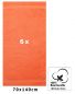 Preview: Betz 6 toallas de baño PREMIUM 100% algodón 70x140 cm color naranja sanguineo