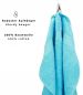 Preview: Betz lot de 6 serviettes de bain draps de bain Premium 100% coton taille 70 x 140 cm couleur turquoise