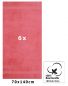 Preview: Betz 6 Stück Duschtücher PREMIUM Größe 70 cm x 140 cm 100% Baumwolle Farbe himbeere
