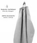Preview: Betz 6 Stück Duschtücher PREMIUM Größe 70 cm x 140 cm 100% Baumwolle Farbe silber