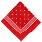 Preview: Lot de 3 bandanas classiques XXL à points  70 x 70 cm en 100% coton, couleur: rouge