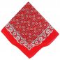 Preview: 3 piece set Bandana Headscarf Neckerchief with Classic Paisley Pattern Size: 55 x 55 cm, Colour: red