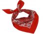 Preview: 3 piece set Bandana Headscarf Neckerchief with Classic Paisley Pattern Size: 55 x 55 cm, Colour: red