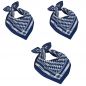 Preview: Betz 3er Pack Nickituch BAYERN Bandana Kopftuch Halstuch Bavaria Größe ca. 55 x 55 cm 100% Baumwolle Farbe blau