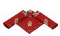 Preview: Betz Lot de 3 bandanas pour enfant OURS EN PELUCHE AVEC NOEUD taille 41 x 41 cm 100% coton couleurs: rouge & bleu