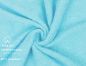 Preview: Betz 10-tlg. Handtuch-Set PALERMO 100%Baumwolle 4 Duschtücher 6 Handtücher Farbe türkis