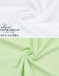 Preview: 10 piezas set toallas de mano/ducha serie Palermo color blanco y verde 100% algodon 6 toallas de mano 50x100cm 4 toallas ducha 70x140cm de Betz