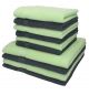 Preview: Betz Juego de 10 toallas PALERMO 100% algodón gris antracita y verde
