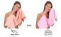 Preview: Lot de 10 serviettes Palermo couleur abricot et rose, 6 serviettes de toilette, 4 serviettes de bain de Betz