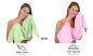 Preview: 10 piezas set toallas de mano/ducha serie Palermo color verde y rosa  100% algodon 6 toallas de mano 50x100cm 4 toallas ducha 70x140cm de Betz