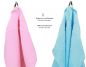 Preview: Set di 10 asciugamani da bagno Palermo: 6 asciugamani e 4 asciugamani da bagno di Betz, 100 % cotone, colore rosa e turchese