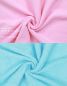 Preview: Betz 10-tlg. Handtuch-Set PALERMO 100%Baumwolle 4 Duschtücher 6 Handtücher Farbe rosé und türkis