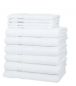 Preview: Set di 10 asciugamani Palermo: 4 guanti da bagno 16 x 21 cm, 6 asciugamani 50 x 100 cm, colore: bianco, qualità 360 g/m² di Betz
