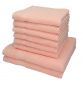Preview: Lot de 8 serviettes Palermo couleur abricot, 6 serviettes de toilette, 2 serviettes de bain de Betz