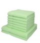 Preview: Betz 8-tlg. Handtuch-Set PALERMO 100% Baumwolle 2 Duschtücher 6 Handtücher Farbe grün
