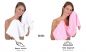 Preview: Betz PALERMO Handtuch-Set – 8er Handtücher-Set -  2x Duschtücher - 6x Handtücher Weiß / Rosé