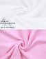 Preview: Lot de 8 serviettes Palermo couleur blanc et rose, 6 serviettes de toilette, 2 serviettes de bain de Betz