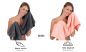 Preview: Betz 8 Piece Towel Set PALERMO 100% Cotton 6 Hand Towels 2 Bath Towels Colour: anthracite & apricot