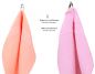 Preview: Betz 8 piezas set toallas de mano/ducha serie Palermo color albaricoque y  rosa 100% algodon 6 toallas de mano 50x100cm 2 toallas ducha 70x140cm de Betz