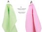 Preview: 8 Piece Hand Bath Towel Set PALERMO colour: green & rose size: 50x100 cm 70x140 cm by Betz
