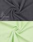 Preview: Lot de 6 serviettes Palermo couleur: 3 vert et 3 anthracite, 6 serviettes de toilette 50 x 100 cm de Betz