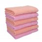 Preview: 6 piece Hand Towel Set PALERMO Colour: apricot & rose Size: 50x100 cm by Betz