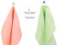 Preview: 6 piece Hand Towel Set PALERMO Colour: apricot & green Size: 50x100 cm by Betz