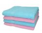 Preview: 4 unidades toallas baño/ducha serie Palermo color rosa y turquesa tamaño:70x140cm 100% algodón de Betz