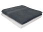 Preview: Betz 2 Stück Duschtücher PALERMO Größe 70 cm x 140 cm 100% Baumwolle Duschtuch-Set Farbe weiß und anthrazit