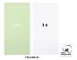 Preview: Betz 2 Stück Duschtücher PALERMO Größe 70 cm x 140 cm 100% Baumwolle Duschtuch-Set Farbe weiß und grün
