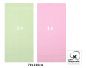 Preview: Set di 2 asciugamani da bagno 70 x 140 cm Palermo, 100 % cotone, colore verde e rosa di Betz