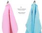 Preview: Lot de 2 serviettes Palermo taille 70 x 140 cm couleur turquoise et rose de Betz