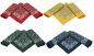 Preview: Pañuelos bandanas para el cuello o la cabeza con el motivo de paisley clásico, 3 piezas, tamaño 55x55cm, 100% algodón, de color amarillo