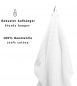 Preview: Set di 4 asciugamani da bagno DELUXE, colore: bianco, 1 asciugamano da bagno, 1 asciugamano da doccia, 1 asciugamano e 1 lavetta, qualità 430 g/m²