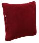 Preview: Betz 1 couverture polaire douce taille 140x190 cm ou 1 coussin rempli toucher peluche tailles d'env. 36x36 cm, 25x50 cm, 20x40 cm ROMANIA couleur rouge foncé