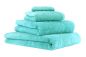 Preview: Lot de 4 serviettes/Set de sauna "Deluxe", couleur turquoise, qualité 430 g/m², 1 drap de plage 90 x 140 cm, 1 serviette de bain 70 x 120 cm, 1 serviette de toilette 50 x 85 cm, 1 lavette 30 x 30 cm de BETZ