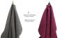 Preview: Betz Juego de 8 toallas 100% algodón DELUXE de color gris antracita y ciruela