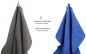 Preview: Lot de 8 serviettes/Set de sauna "Deluxe", couleur gris anthracite et bleu, qualité 430 g/m², 2 draps de plage 90 x 140 cm, 2 serviettes de bain 70 x 120 cm, 2 serviettes de toilette 50 x 85 cm, 2 lavettes 30 x 30 cm de BETZ