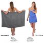 Preview: Lot de 8 serviettes/Set de sauna "Deluxe", couleur gris anthracite et bleu, qualité 430 g/m², 2 draps de plage 90 x 140 cm, 2 serviettes de bain 70 x 120 cm, 2 serviettes de toilette 50 x 85 cm, 2 lavettes 30 x 30 cm de BETZ