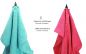 Preview: Lot de 8 serviettes/Set de sauna "Deluxe", couleur fuchsia et turquoise, qualité 430 g/m², 2 draps de plage 90 x 140 cm, 2 serviettes de bain 70 x 120 cm, 2 serviettes de toilette 50 x 85 cm, 2 lavettes 30 x 30 cm de BETZ