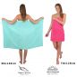 Preview: Lot de 8 serviettes/Set de sauna "Deluxe", couleur fuchsia et turquoise, qualité 430 g/m², 2 draps de plage 90 x 140 cm, 2 serviettes de bain 70 x 120 cm, 2 serviettes de toilette 50 x 85 cm, 2 lavettes 30 x 30 cm de BETZ