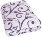 Preview: Betz Cuddly Blanket With Tendrils Super Soft Colour: purple/white Size: 140 x 190 cm