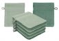 Preview: Betz Pack of 10 Wash Mitts PREMIUM 100% Cotton 16x21 cm hay green - fir green