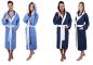 Preview: Betz bathrobe with hood PARIS 100% cotton for men and women twotone sizes S-XXL