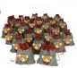 Preview: Betz 25 pieces Sack Christmas and felt optics sack Fabric gift sack Gift bag gray / red with bear Size: 14 x 17 cm